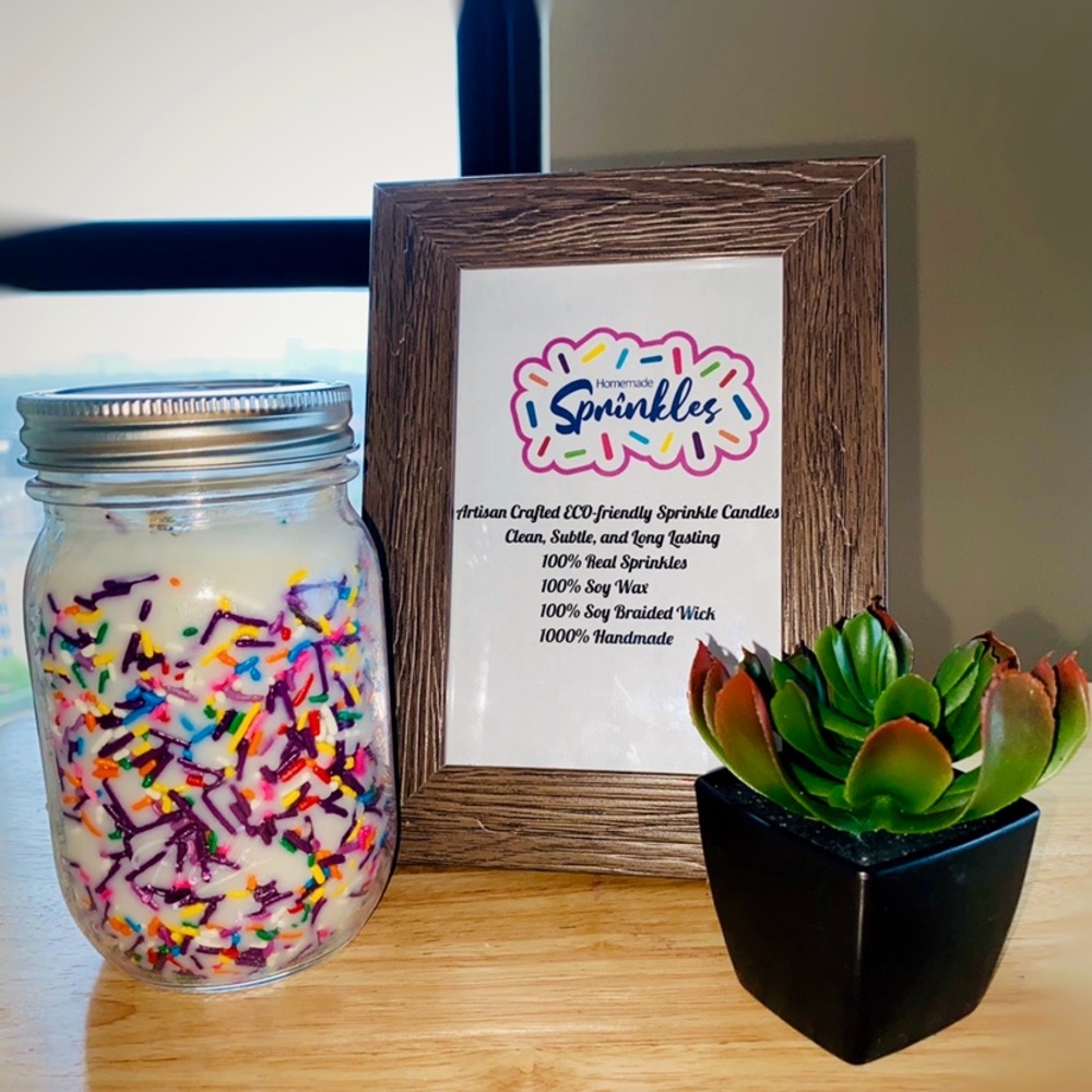 Artisan Eco-Friendly Lavender Sprinkle Candle